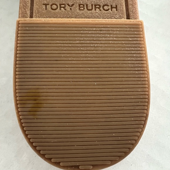 Tory Burch T Monogram Jaquard Canvas-leather espadrille slides - Picture 8 of 9